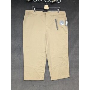 JM Collection Straight Leg Chino Pants Stretch No Gap Waistband Plus 20W NWT